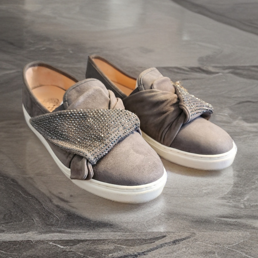 Vince Camuto Barita Slipon Sneaker Comfort Gray Sz 9W